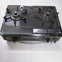 【中古品】リンナイ ガスコンロ ガステーブル コンパクト幅56cm 片面焼グリル プロパン用 ブラック 2021年製 RT34NJH〇YR-53205〇