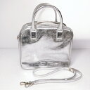 【中古品】ADAM ET ROPE アダムエロペ サステナブル ロゴボストンバッグ シルバー〇YR-53295〇