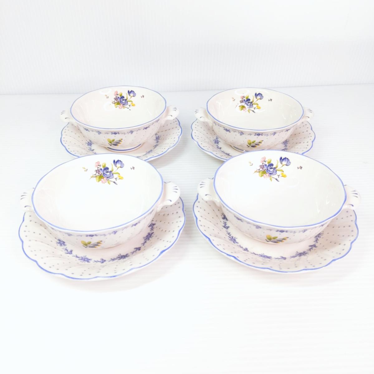 【中古品】NIKKO ニッコー ピオニール スープカップ＆ソーサー4客セット〇YR-54041〇