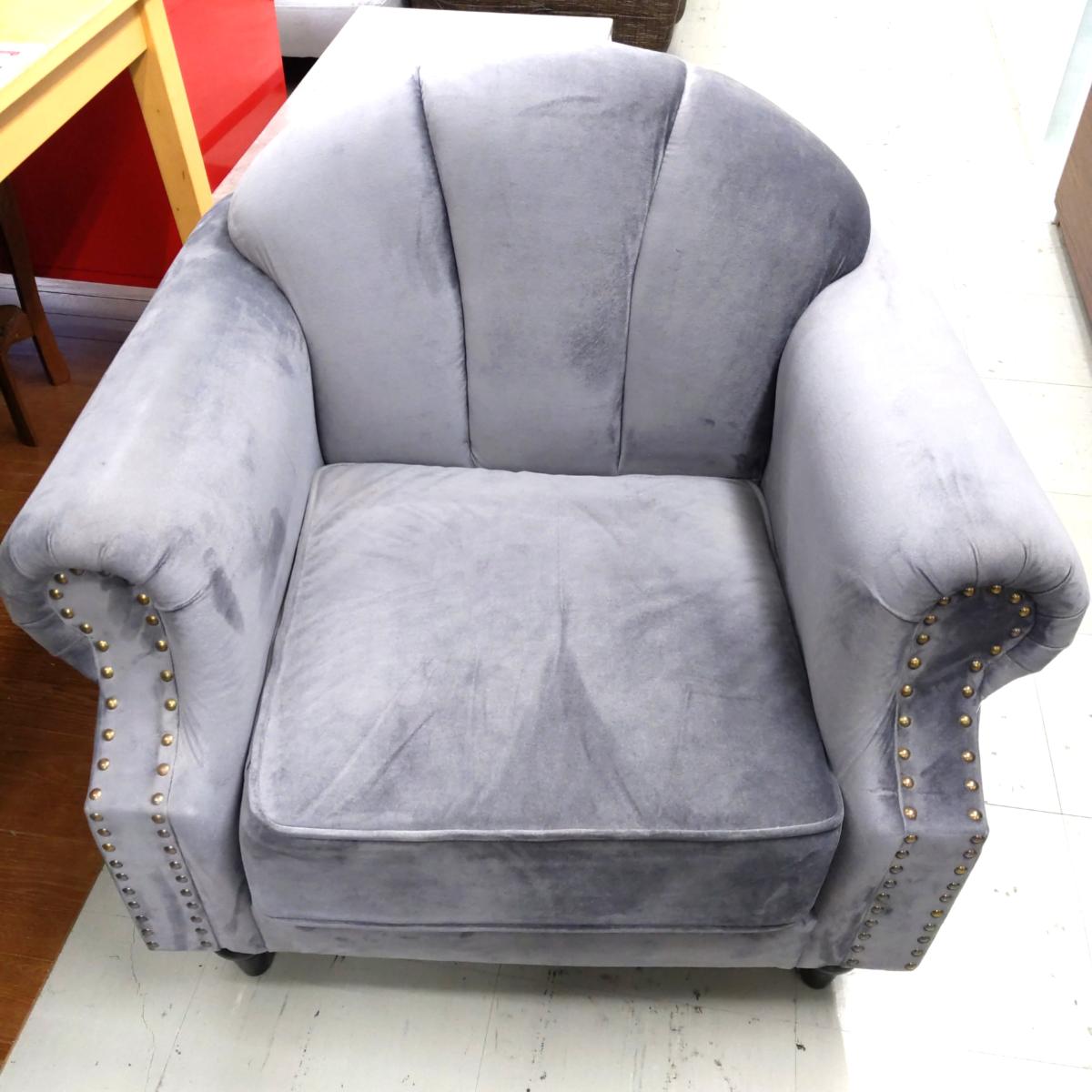 樂天商城 - 【中古品】萩原 ハギワラ 1人掛けソファ チャコールグレー ルコ1P-CGY〇YR-54368〇