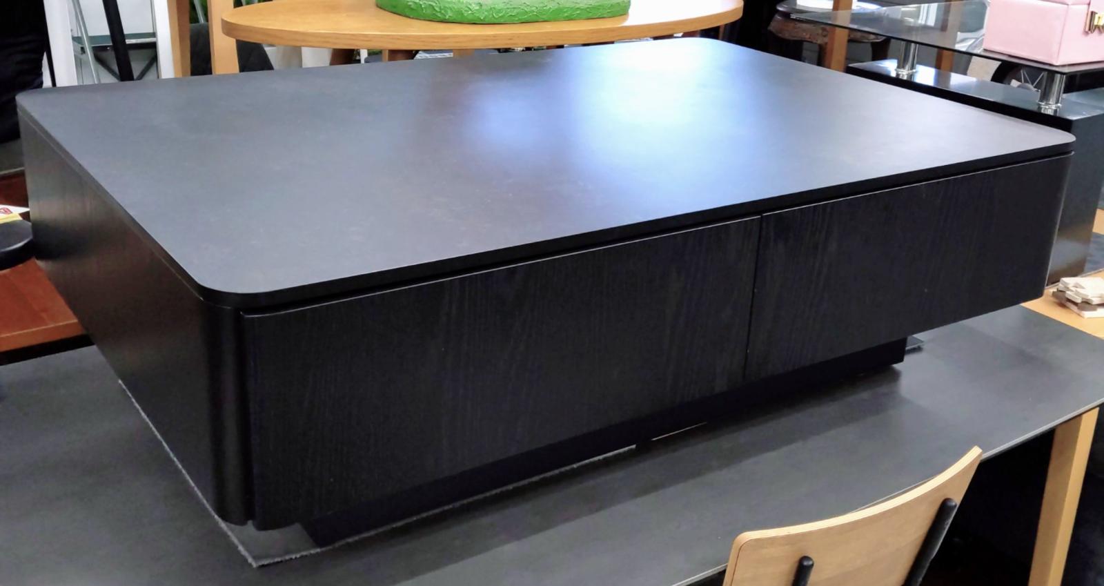 樂天商城 - 【中古品】大川家具 モーブル Meuble 収納付きリビングテーブル ブラック MLT-211〇YR-54367〇