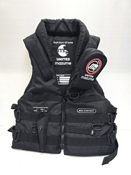 【中古品】 マズメ mazume コンタクトライフジャケット ブラック フリーサイズ ○YR-19661○