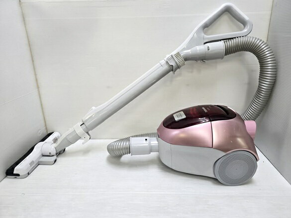 【中古品】 東芝 TOSHIBA 紙パック式 掃除機 クリーナー 吸込仕事率640W VC-PF9 2018年製 ライトピンク ○YR-19660○