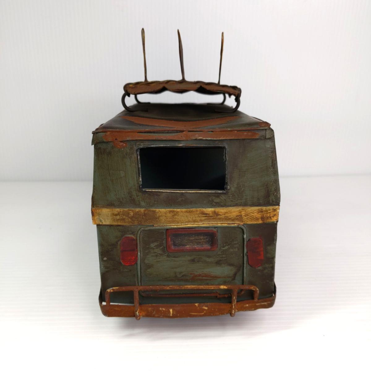 【中古品】ヴィンテージ ブリキバス インテリア 置物〇YR-54464〇