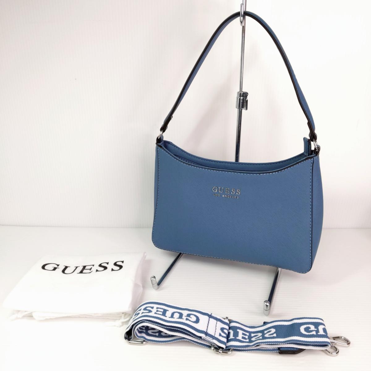 【中古品】GUESS ゲス 2WAYショルダーバッグ ヨシクロスボディ インディゴ〇YR-54408〇(4.0)
