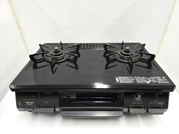 【中古品】 リンナイ Rinnai ガスコンロ LPガス(プロパンガス) 右強火力 水無片面焼グリル RT64JH6S2 2024年製 〇YR-19809〇