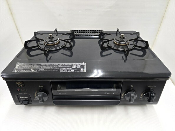 【中古品】 パロマ Paloma ガスコンロ LPガス(プロパンガス) 左強火力 水無片面焼グリル IC-S37K-2L 2023年製 〇YR-19811〇