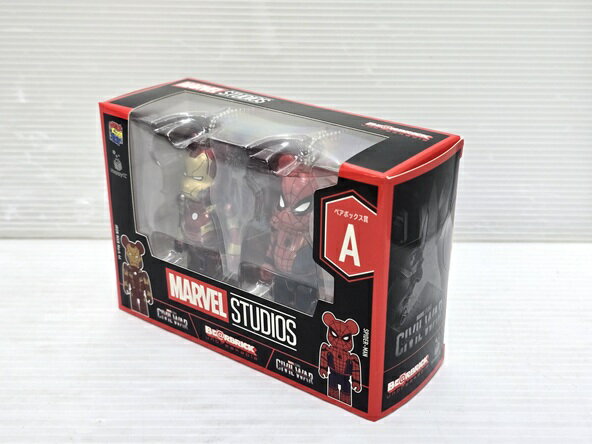 【未開封品】 メディコム トイ Happyくじ MARVEL STUDIOS BE＠RBRICK ペアボックス賞 A賞 アイアンマン マーク46 スパイダーマン ○YR-19853○