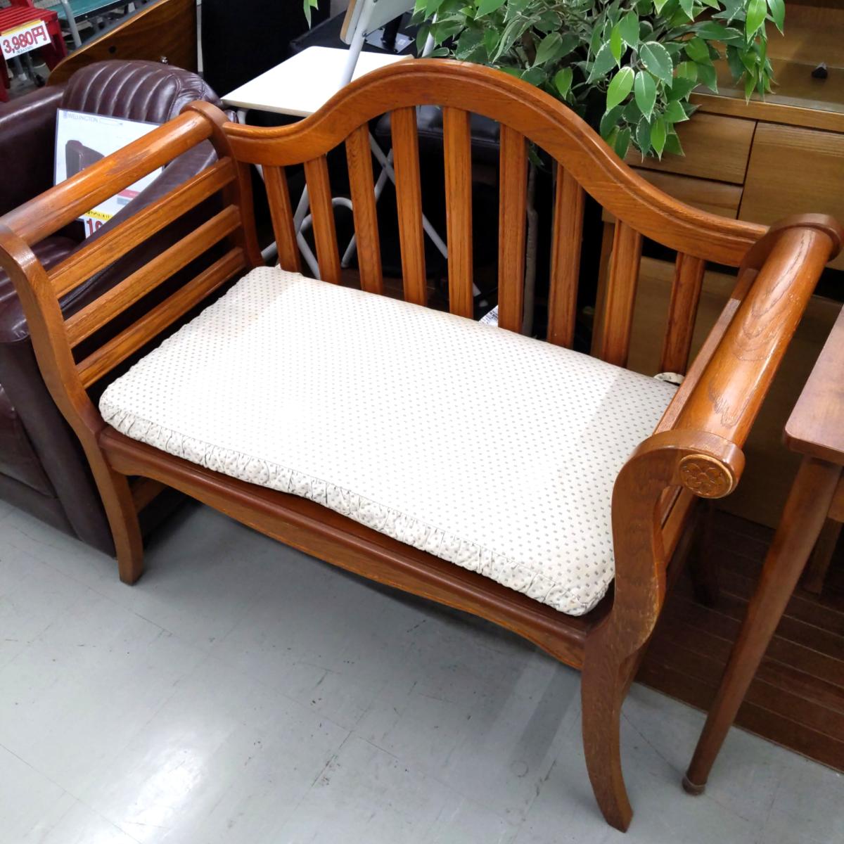 樂天商城 - 【中古品】木製ベンチソファ アンティーク ガーデンベンチ〇YR-54524〇