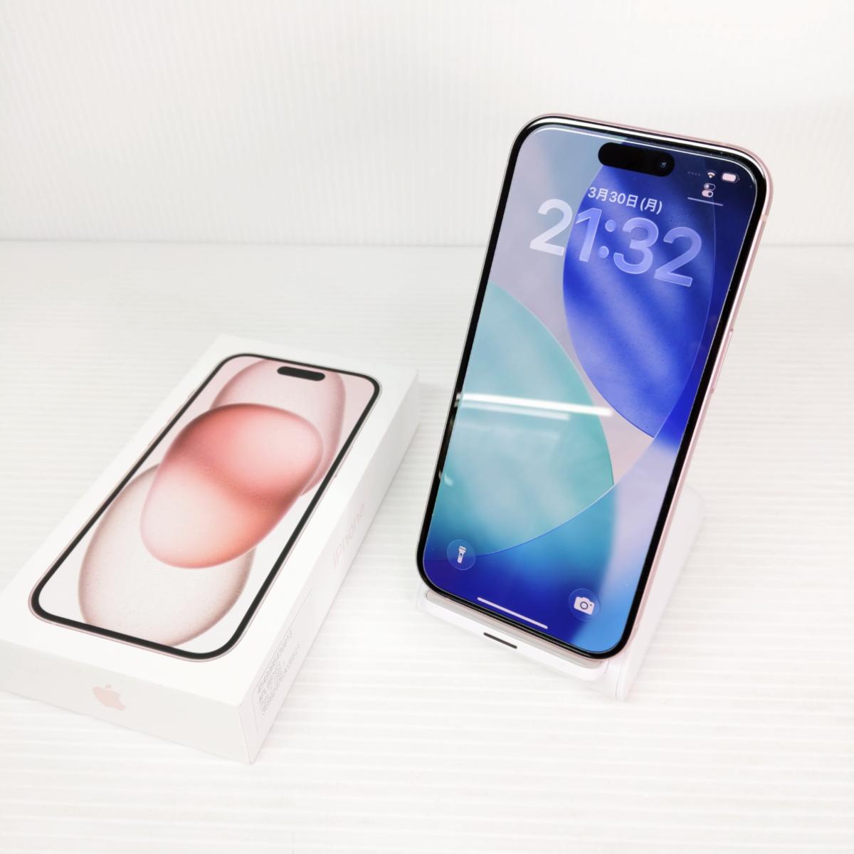 樂天商城 - 【中古品】Apple iPhone15 128GB ピンク SIMフリー ドコモ端末〇YR-54763〇