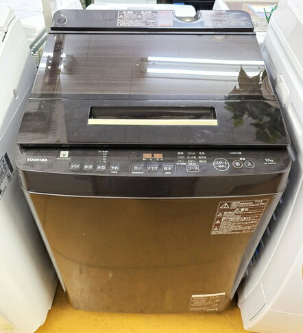 樂天商城 - 【中古品】 東芝 TOSHIBA 全自動洗濯機 ZABOON 洗濯容量10kg AW-10SD7 2019年製 グレインブラウン ○YR-19986○