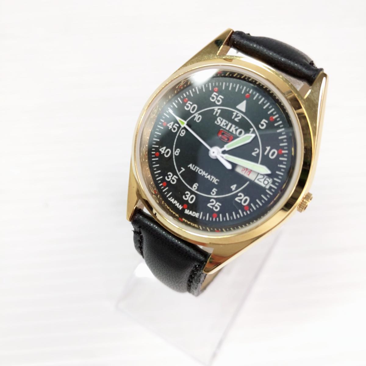 樂天商城 - 【中古品】SEIKO セイコー SEIKO5オートマチック腕時計 黒文字盤〇YR-54853〇