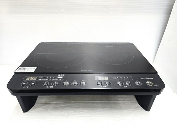 【中古品】 アイリスオーヤマ IRIS OHYAMA 2口 IHクッキングヒーター IHコンロ IHK...