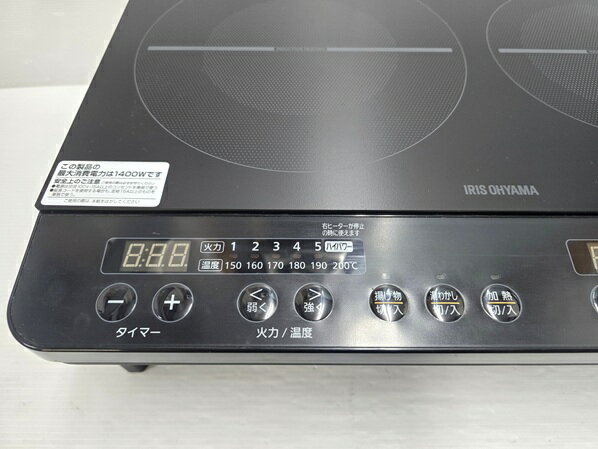 【中古品】 アイリスオーヤマ IRIS OHYAMA 2口 IHクッキングヒーター IHコンロ IHK...