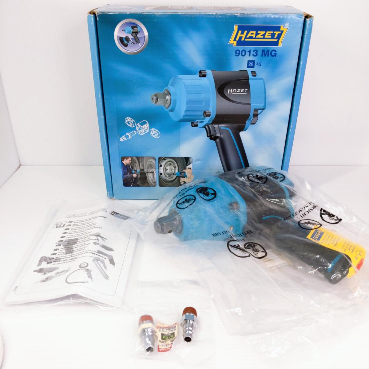 【中古未使用品】HAZET ハゼット エアインパクトレンチ 9013MG〇YR-55020〇の出品です。 こちらの商品は、中古品です。 ※本体未開封の為、動作未確認です ※外箱傷みがあります 撮影時にはなかった傷みがある場合がございます。 商品内容は掲載画像に写っている物が全てです。 詳しくは画像にてご確認ください。 ※撮影環境の影響により実際の商品と色合いが多少異なる場合がございます。 　あらかじめご了承ください。 ※お買取り商品・店頭保管の為、細部にまで拘る方はご入札をお控えください。 ※お値引きについては基本的にお断りさせていただいております。 　お値引きのお問い合わせいただきましても、ご返答できかねます。 ■メーカー：ハゼット ■型番：9013MG ■差込角(mm)：19 ■質量(kg)：6.17 ■商品の詳細はメーカーHPにてご確認ください。 ■ジャンク品、現状品とタイトルに記載がある商品に関しては、 　いかなる理由がありましてもノークレームノーリターンでお願い致します。 ■発送方法 : クロネコヤマト宅急便元払い 　※外箱をエアパッキンで包装した状態での発送となります。 ■可能な限り即日出荷させていただきますが、 定休日の際は、ご注文後、出荷までに1～2日程度頂く場合がございます。 ※当店では自然環境に配慮しまして商品の簡易包装を行っております。 　また、商品発送の際に納品書を同封しております。 　領収書の発行は出来ませんので、あらかじめご了承ください。　