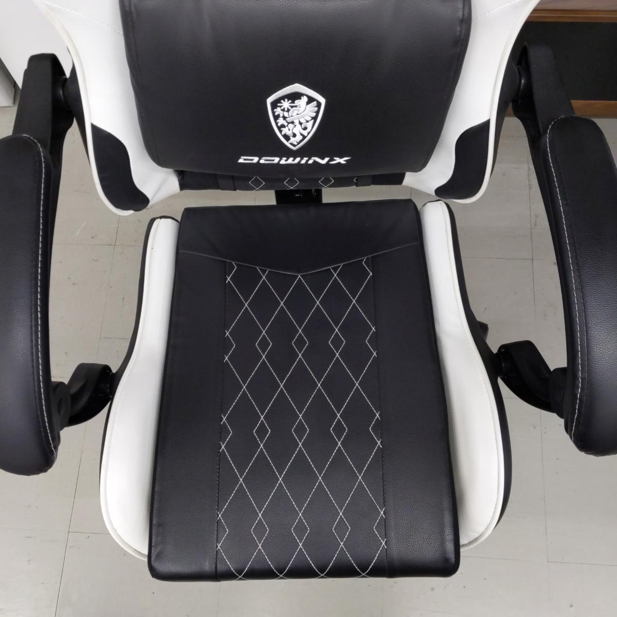 【中古品】DOWINX オットマン付き 145°リクライニング ゲーミングチェア ブラック 〇YR-55104〇 [2]