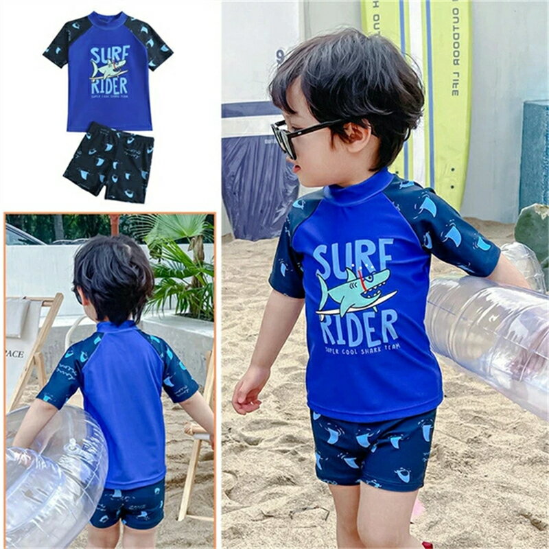 乐天商城 - キッズ 男の子 水着 セパレート ベビー水着 男児 子供用 みずぎ ラッシュガード UVカット パンツ キッズ 上下セット 子供 水着 ジュニア ベビー服 子供服 幼稚園 保育園 キッズ水着 水遊び プール ビーチ リゾート 子供 スイミング 紫外線対策