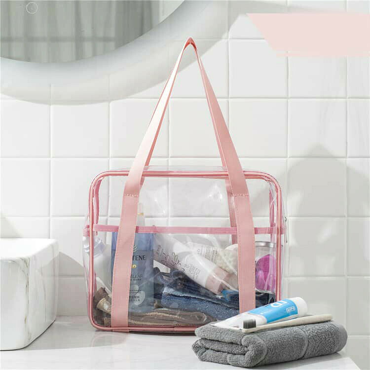 防水 大容量 クリアバッグ ビニールバッグ PVC ファスナー付き トートバッグ 痛バッグ 透明ビニール オシャレ プールバッグ 透明バッグ 防水バッグ 透明バッグ 透明 軽量 ビーチバッグ トラベルバッグ 旅行 コスメ 化粧品 lucelu-10004172 ルーチェストア楽天市場店 サンプル画像2