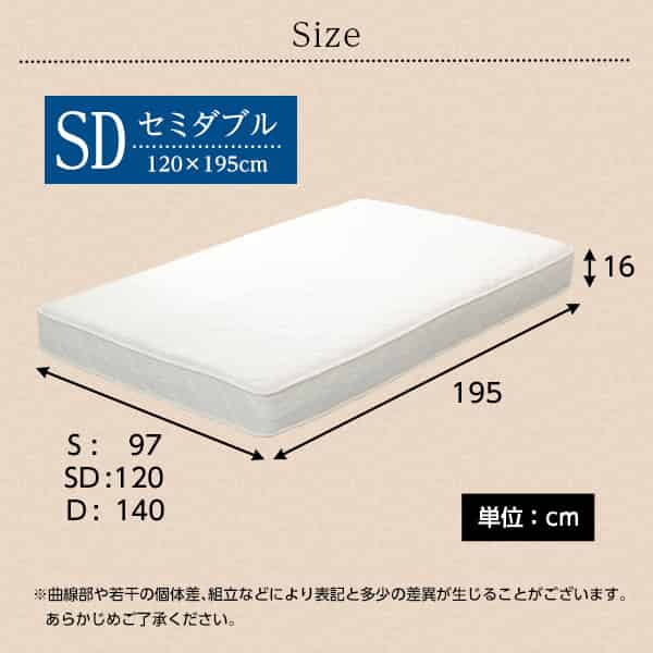 ボンネルコイルスプリングマットレス【-Michelia-ミケリア】(セミダブル用)※ロール梱包でラクラク搬入可能!※ [2]