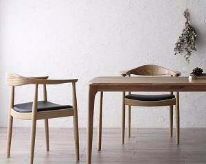 ダイニングセット 2人 北欧 デザイナーズ おしゃれ 天然木　オーク　無垢　リプロダクト 3点セット(テーブル+チェア2脚) 幅150 天然木オーク 北欧 デザイナーズ ダイニングセット 2人 5