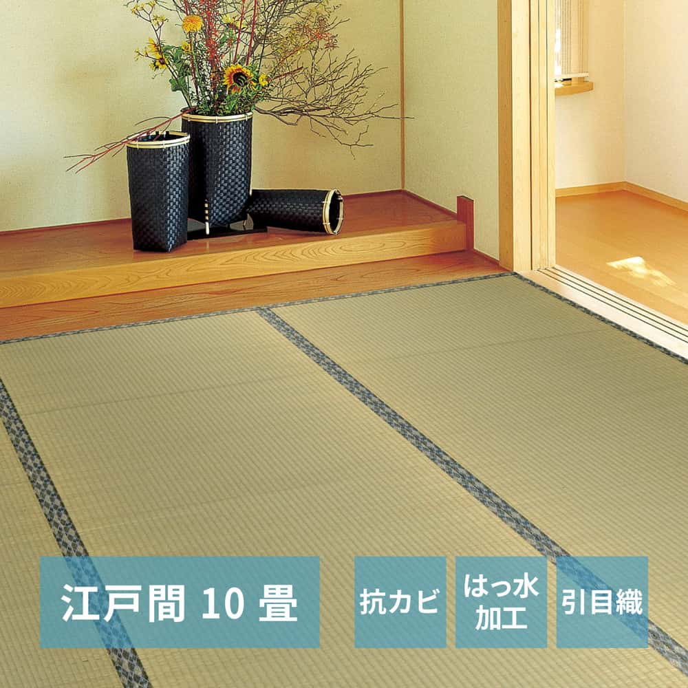 Rakuten - い草カーペット 白馬（はくば） 江戸間 10畳（352×440）
