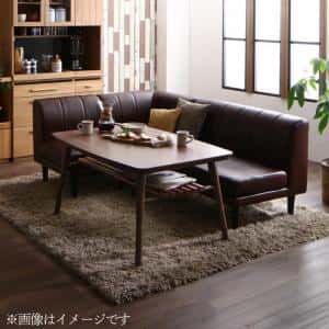 Rakuten - こたつもソファも高さ調節できる 棚付きリビングダイニングセット 3人 4点セット(テーブル+2Pソファ1脚+1Pソファ1脚+コーナーソファ1脚) W105