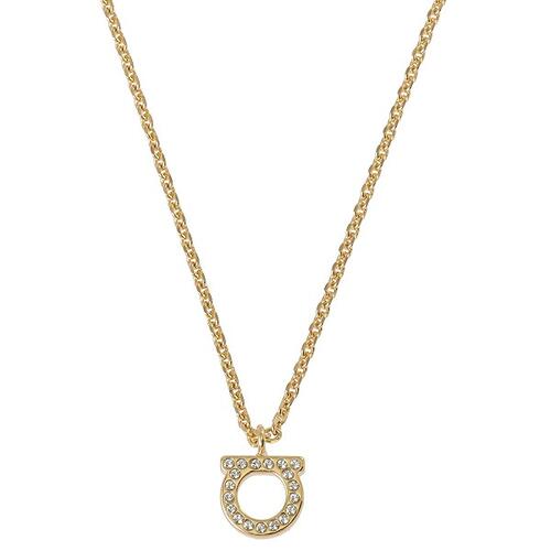 tFK FERRAGAMO 696654 760131 001 K`[j NX^ pF y_g lbNX S[h fB[X ANZT[ GANCINI CRYSTAL PENDANT NECKLACE