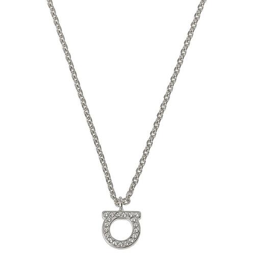 tFK FERRAGAMO 696655 760131 002 K`[j NX^ pF y_g lbNX Vo[ fB[X ANZT[ GANCINI CRYSTAL PENDANT NECKLACE