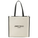 ジミーチュウ JIMMY CHOO N/S TOTE M CZM NATURAL BLACK SILVER キャンバス ミディアム N/S トートバッグ ナチュラル/ブラック レディース NS TOTE BAG M