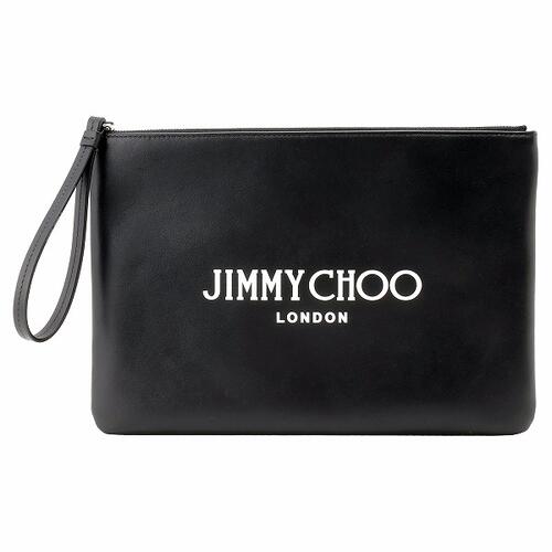 ジミーチュウ ジミーチュウ JIMMY CHOO ZIP POUCH ANR BLACK WHITE SILVER ハンドポーチ クラッチバッグ セカンドバッグ ブラック/ホワイト レディース ユニセックス ZIP POUCH CLUTCH BAG