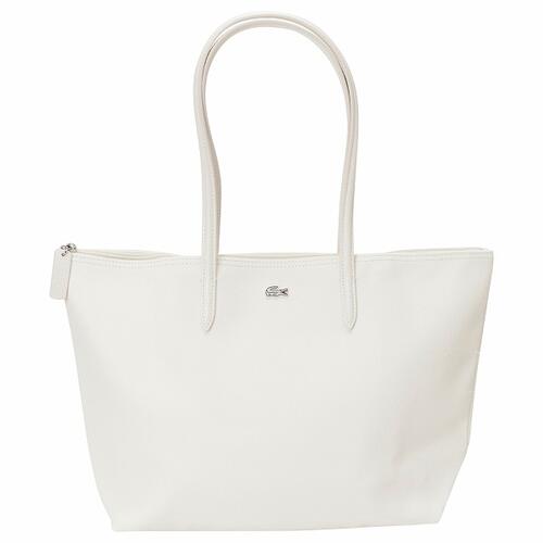 ラコステ トートバッグ メンズ ラコステ LACOSTE NF1888 A56 L.12.12 プチピケ ラージ トートバッグ ショルダーバッグ ホワイト レディース メンズ ユニセックス ワニロゴ