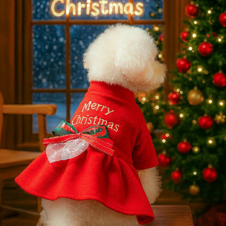 クリスマス ペット服 ワンピース 猫服 犬服 クリスマス衣装 犬の服 小型犬 ペットウェア クリスマスツ..