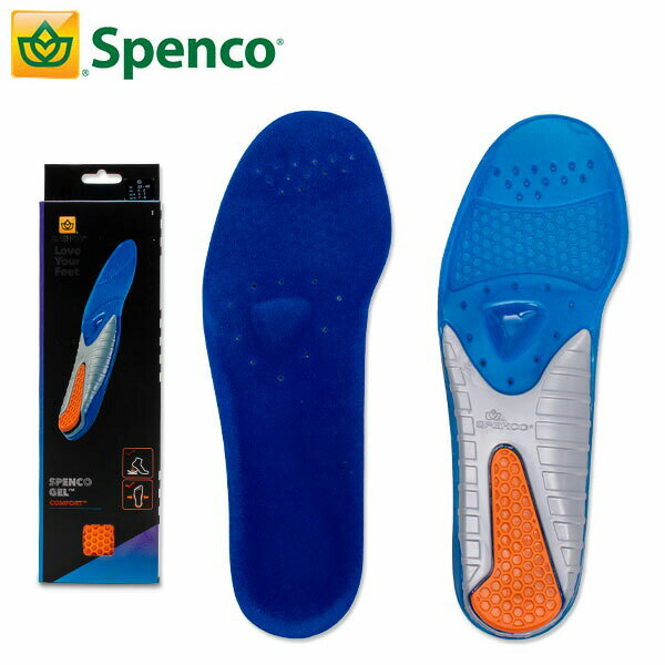 【5/16 1:59まで店内全品ポイントUP】 スペンコ Spenco インソール 衝撃吸収 ジェル 中敷き SPENCO GEL MullerJapan ミューラージャパン 立ち仕事 クッション スニーカー 靴 シューズ スポーツ Comfort Insoles