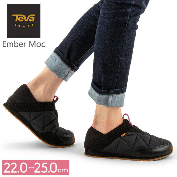 テバ TEVA スリッポン レディース エンバーモック W Ember Moc スニーカー 靴 シューズ 1018225 ブラック おしゃれ アウトドア 防寒