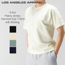  ロサンゼルスアパレル Los Angeles Apparel Tシャツ 半袖 メンズ 1203GD Heavy Jersey Garment Dye TShirt with Binding ロスアパ トップス