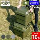 トランクカーゴ RISU 収納ボックス 2個セット 収納ケース アウトドア 30L TC-30S コンテナボックス フタ付き キャンプ スタッキング コンテナ リス