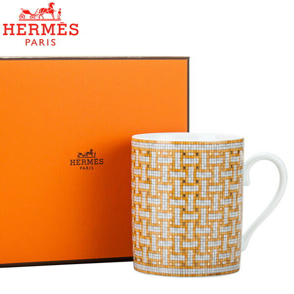 エルメス Hermes モザイク ヴァンキャトル マグカップ 300mL 026031P Masaique au 24 Mug ゴールド マグ ゴールド 食器 あす楽