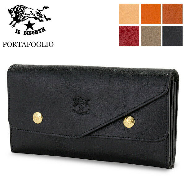 イルビゾンテ Il Bisonte 財布 長財布 C0881 P PORTAFOGLIO 二つ折り財布 小銭入れ付き レザー 革 メンズ レディース ブランド あす楽 ファッションのサムネイル