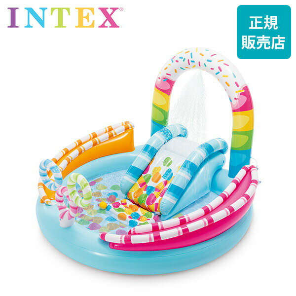 [全品送料無料] プール ビニールプール インテックス Intex キャンディーファン プレイセンター 170 × 168 × 122cm 57144NP CANDY FUN PLAY CENTER 滑り台 ボール付き シャワー付き 家庭用プール 子供用 キッズ 水遊びのサムネイル