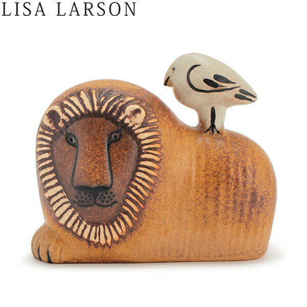 LisaLarson リサラーソン （Lisa Larson リサ・ラーソン） 【ケンネルKennel】 1110400 ライオンと鳥Lion With Bird 置物・オブジェ 北欧 あす楽のサムネイル