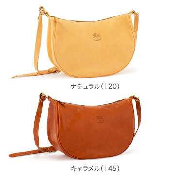 【2点以上で200円OFF適用】 イルビゾンテ Il Bisonte ショルダーバッグ 三日月型 A0322M P BORSA A TRACOLLA レザー 革 ハンドバッグ 斜め掛け ポシェット レディース ブランド あす楽