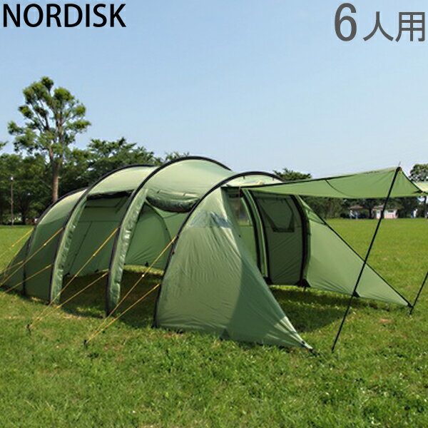 【GWもあす楽】[全品送料無料] ノルディスク レイサ6 テント 6人用 タープ アウトドア キャンプ ダスティーグリーン 122032 NORDISK Leisure Tents & Tarps Reisa 6 あす楽