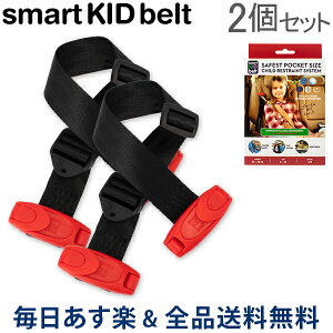 [全品送料無料] スマートキッズベルト Smart Kid Belt 子供用シートベルト 2個セット チャイルドシート代わり 15kg以上 4歳〜12歳 簡単装着 持ち運び B3033 あす楽