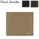 [全品送料無料] ポールスミス PAUL SMITH 財布 メンズ 二つ折り財布 マルチストライプ 小銭入れ付き レザー 本革 シンプル おしゃれ ファッション