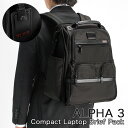 トゥミ TUMI バックパック アルファ 3 コンパクト ラップトップ ブリーフ パック ALPHA 3 Compact Laptop Brief Pack 117297-1041 ブラック ファッション