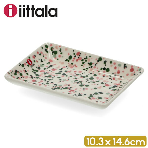 [全品送料無料] イッタラ iittala 皿 スクエア プレート お皿 オイバトイッカ Helle 10.3 × 14.6cm 1070621 ピンクグリーン OIVA TOIKKA COLLECT OTC A6 plate Pink green 角皿 中皿 食器 おしゃれ 北欧