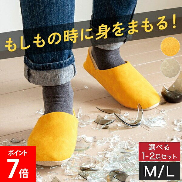 ＼店内、月末SALE開催中／ [全品送料無料] 防災 ルームシューズ ITSUMO イツモ 選べる1〜2足セット 非常時にも脱げないスリッパ 防災スリッパ M/L 防災グッズ 防災用品 地震対策 バブーシュ メンズ レディース 避難 手洗い可能 室内 アルファックス alphax lucida-10042280 LUCIDA パッケージ画像