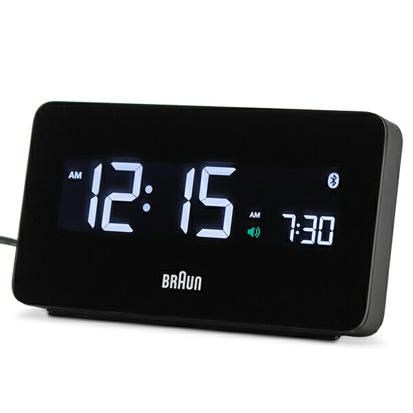 [全品送料無料] ブラウン BRAUN 時計 置き時計 デジタル アラーム クロック BNC020BK ブラック Digital Bluetooth Connected Clock 目覚まし時計 置時計