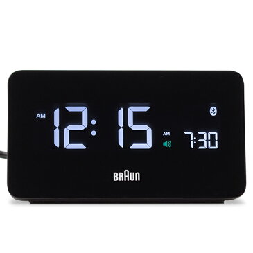[全品送料無料] ブラウン BRAUN 時計 置き時計 デジタル アラーム クロック BNC020BK ブラック Digital Bluetooth Connected Clock 目覚まし時計 置時計
