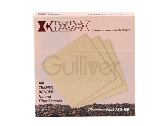 [全品送料無料]Chemex ケメックス コーヒーメーカー フィルターペーパー 6カップ用 ナチュラル （無漂白タイプ） 100枚入 濾紙 FSU-100 あす楽